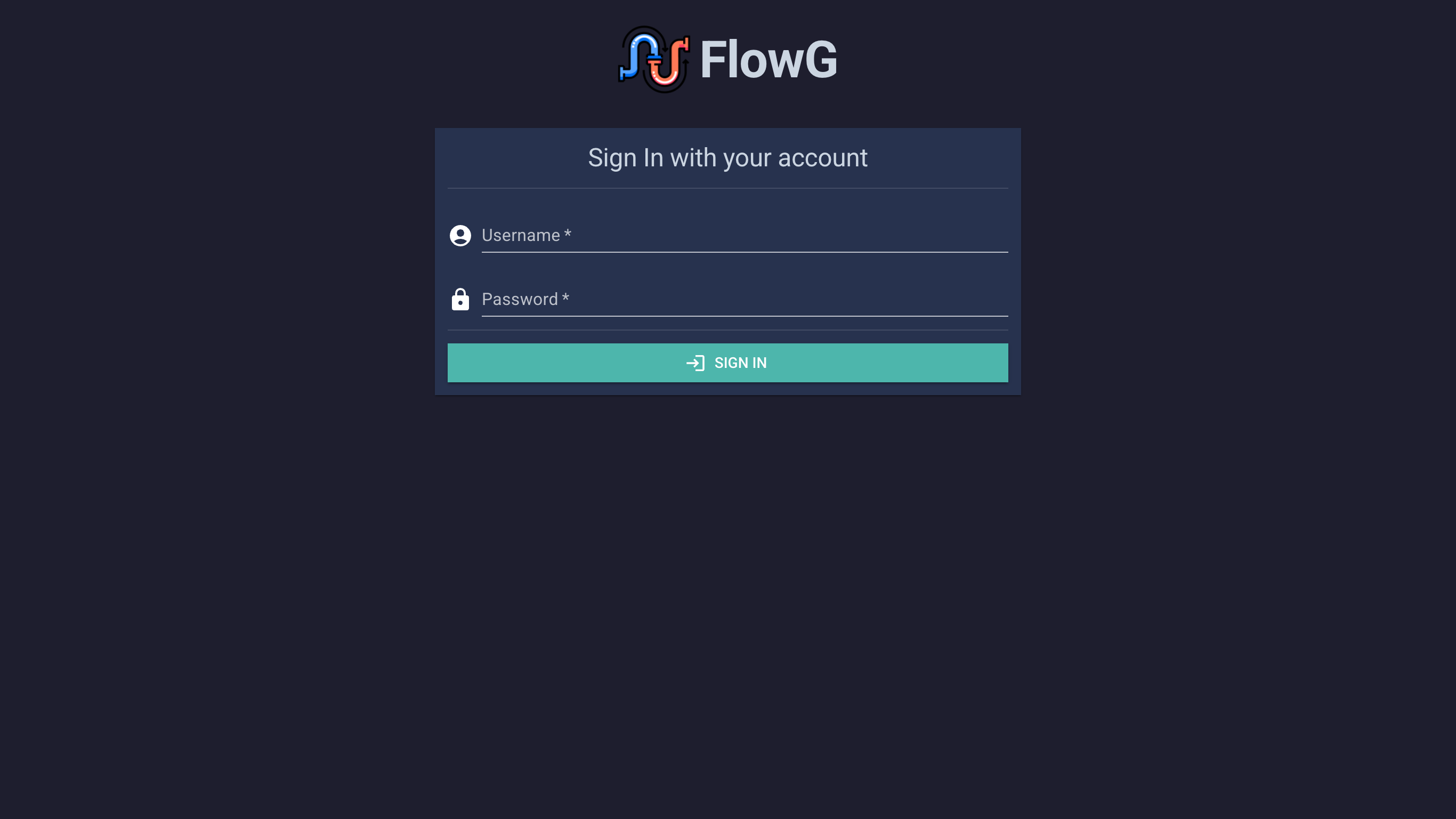 Login page